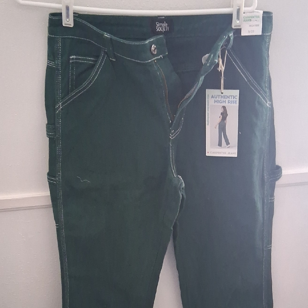 Simply Society Green High Rise Pants